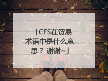 CFS在贸易术语中是什么意思？ 谢谢~