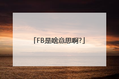 FB是啥意思啊?