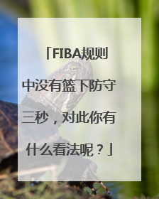 FIBA规则中没有篮下防守三秒，对此你有什么看法呢？