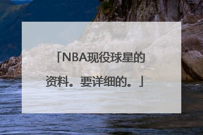 NBA现役球星的资料。要详细的。