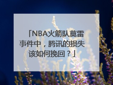 NBA火箭队莫雷事件中，腾讯的损失该如何挽回？