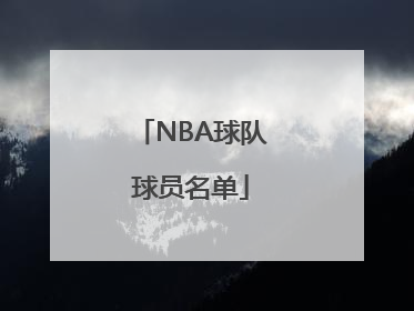 NBA球队球员名单