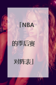 NBA的季后赛对阵表