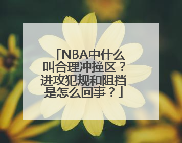 NBA中什么叫合理冲撞区？进攻犯规和阻挡是怎么回事？