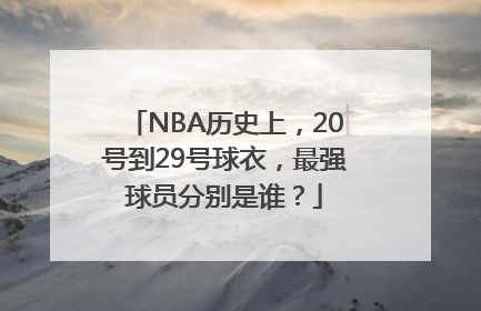 NBA历史上，20号到29号球衣，最强球员分别是谁？