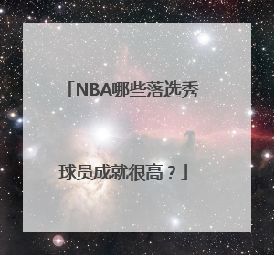 NBA哪些落选秀球员成就很高？