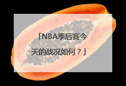 NBA季后赛今天的战况如何？