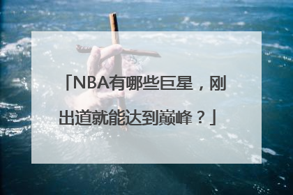 NBA有哪些巨星，刚出道就能达到巅峰？