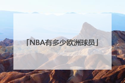 NBA有多少欧洲球员