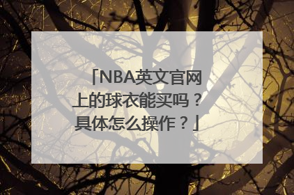 NBA英文官网上的球衣能买吗？具体怎么操作？