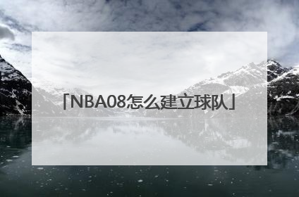 NBA08怎么建立球队