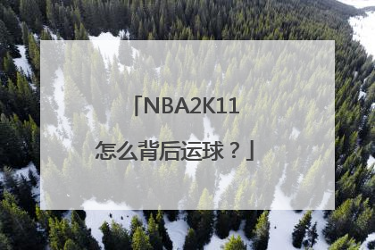 NBA2K11怎么背后运球？