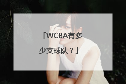 WCBA有多少支球队？