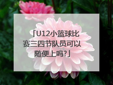 U12小篮球比赛三四节队员可以随便上吗?