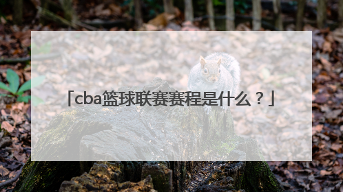 cba篮球联赛赛程是什么？