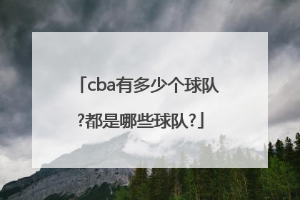 cba有多少个球队?都是哪些球队?