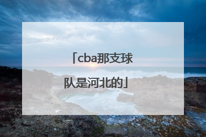 cba那支球队是河北的