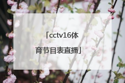 「cctv16体育节目表直播」cctv16体育节目表