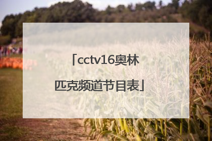 「cctv16奥林匹克频道节目表」CCTV16奥林匹克频道开播最新消息