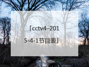 cctv4–2015-4-1节目表
