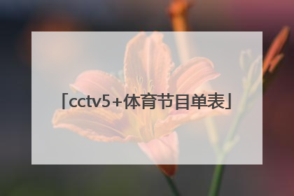 「cctv5+体育节目单表」cctv5十节目单表回看