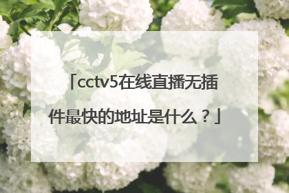 cctv5在线直播无插件最快的地址是什么？