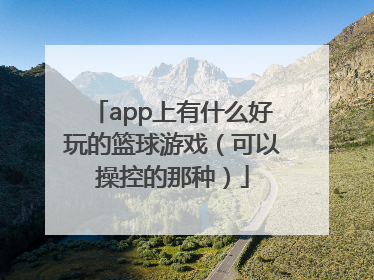 app上有什么好玩的篮球游戏（可以操控的那种）