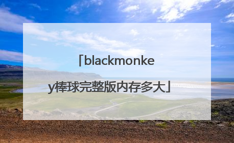 blackmonkey棒球完整版内存多大