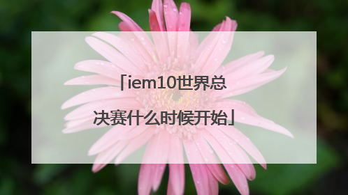 iem10世界总决赛什么时候开始