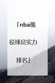 nba现役球员实力排名