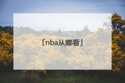 nba从哪看