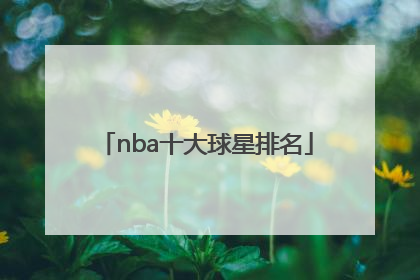 nba十大球星排名