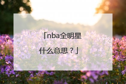 nba全明星什么意思？