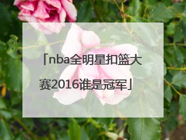 nba全明星扣篮大赛2016谁是冠军