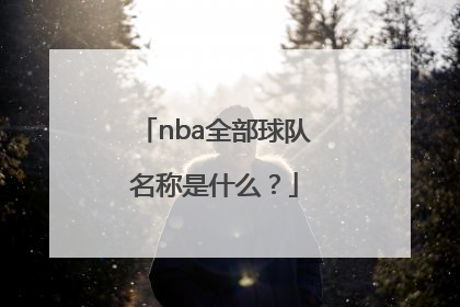 nba全部球队名称是什么？