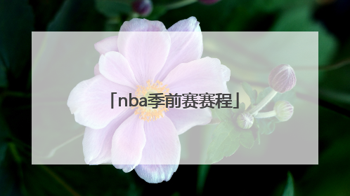 nba季前赛赛程