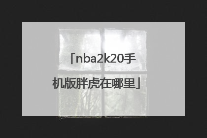 nba2k20手机版胖虎在哪里